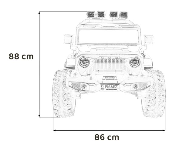Auto na akumulator Extreme Sport 4x4 s podesivom dužinom vozila - dvosjed - crveni - Slika 36