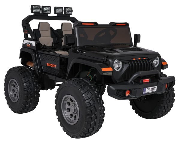 Auto na akumulator Extreme Sport 4x4 s podesivom dužinom vozila - dvosjed - crni - Slika 2