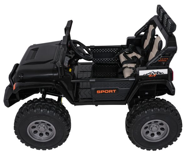 Auto na akumulator Extreme Sport 4x4 s podesivom dužinom vozila - dvosjed - crni - Slika 5