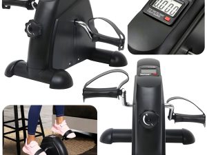 Mini sobni bicikl sa LCD zaslonom - crni