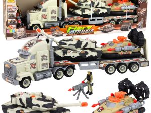 Military Set Army Truck Tank Hovercraft Soldier