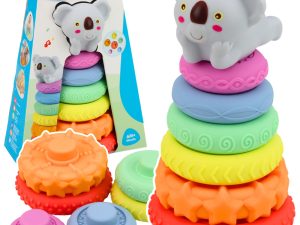Sensory Pyramid With Koala Educational Tower Colorful 7 pcs.