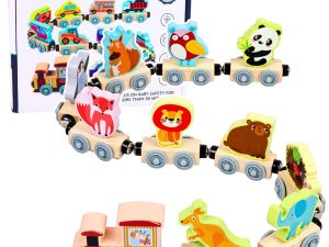 Animal Train Wooden Magnetic Educational Locomotive